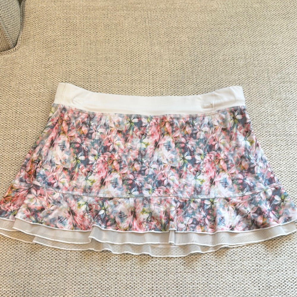 Floral White Skirt